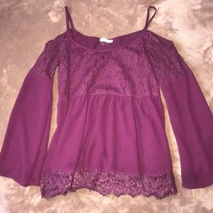 LA HEARTS off the shoulder top